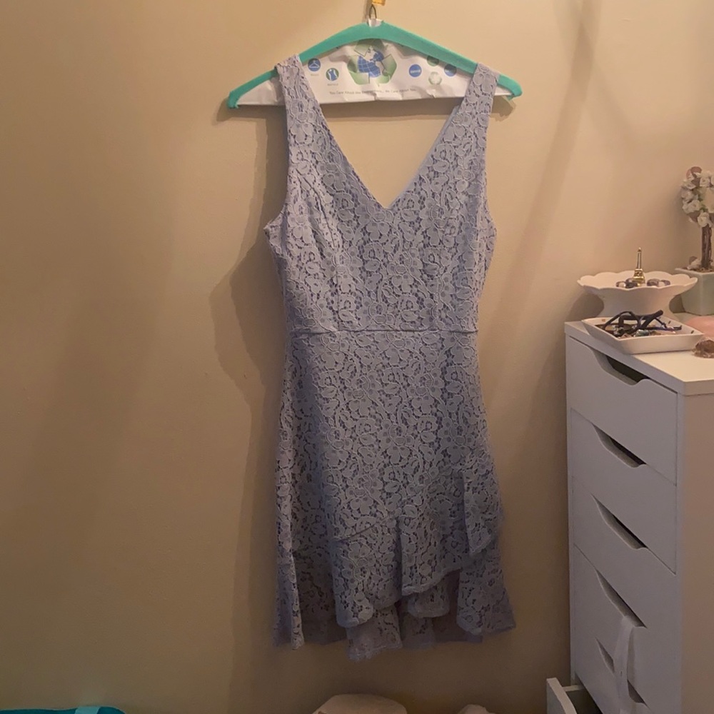 AQUA light blue lace dress, worn once, Size XS